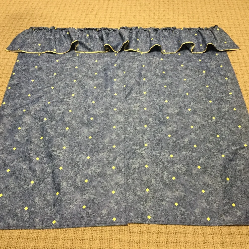 Excell Home Fashions Navy Blue Marble Gold Diamond Shower Curtain